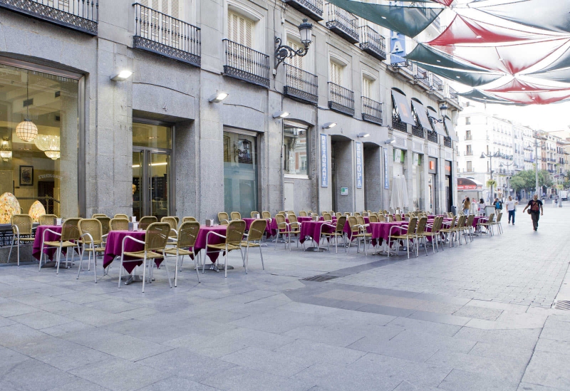 Terraza de nuestro hotel en el centro de Madrid